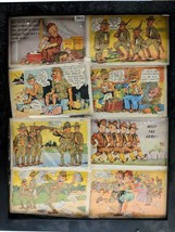 *8* Wwii Comic Postcards Collection By Curt Teich Soldier Correspondence 1941-42 - £50.39 GBP