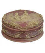 Vintage Genuine Incolay Stone Trinket Dish Jewelry Box Art Nouveau Deco ... - $130.84 CAD