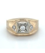 1/5ctw Diamond 14K Yellow Gold Ring 6.1g Size 9.75 - £978.53 GBP