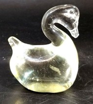 Vintage Solid Crystal Swan Paperweight 3 3/4&quot; Tall - £19.46 GBP