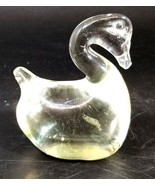 Vintage Solid Crystal Swan Paperweight 3 3/4&quot; Tall - £19.45 GBP