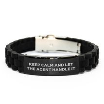 Keep Calm And Let The Agent Handle It Agent Glidelock Clasp Birthday Unique Gift - £14.67 GBP