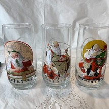 Vintage Norman Rockwell Promotional Coco-Cola Christmas Santa Glass 1920... - $4.88
