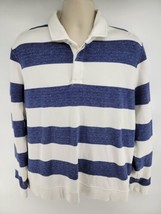 Vineyard Vines Mens XL Blue Striped Surfside Cam Shirt Long Sleeve Rugby - $44.50