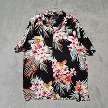 No Boundaries Mens Hawaiian Shirt Size 2XL Blue Floral Short Sleeve Button Up - £15.39 GBP