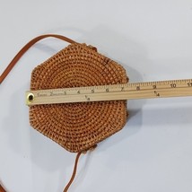 Hexagonal Shaped Natural Handwoven Rattan Lady Women's Bag  image 15