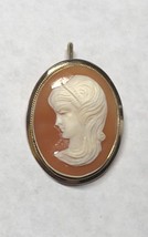 Vintage 1960&#39;s 14K Yellow Gold Cameo Pendant &amp; Brooch Combo - $3,047.55 MXN