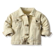 top and top NEW Spring Autumn  Boys Girls Buttons Down Denim Jackets Infant Casu - £64.20 GBP