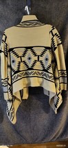 Tribal Western Tan &amp; Black Cardigan Sweater size small Charlotte Russe - £14.32 GBP