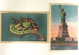 Lot 2 Statue of Liberty on Bedloe&#39;s Island in New York Vintage Postcards - £12.42 GBP