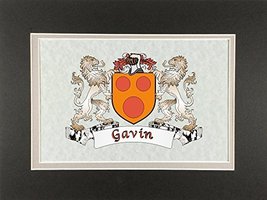 Gavin Irish Coat of Arms Print - Frameable 9&quot; x 12&quot; - £15.62 GBP