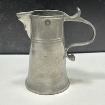 Antique Continental Pewter Flagon Pitcher Jug Angel Hallmark with Initials - £37.99 GBP