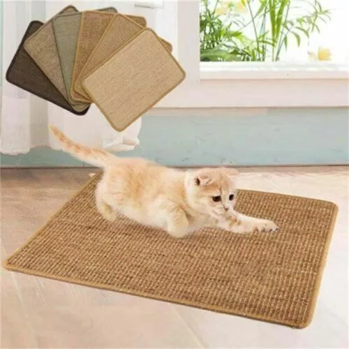 Pet Cat Scratching Mat Antislip Natural Sisal Play Protection Claw Scrat... - $26.99+