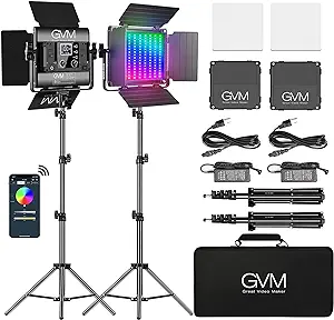 Gvm Rgb Led Panel Video Light, Photography Lighting With App Control, 80... - $461.99