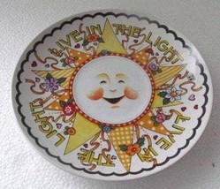 Mary Engelbreit Sun Face Design Titled &quot;Live In The Light&quot; Cup and Saucer Collec - £20.39 GBP