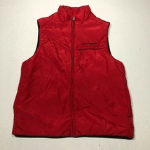 Vintage Tommy Hilfiger Lightweight Puffer Vest Mens M Red Full Zip Logo Front - £18.67 GBP