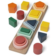 Montessori Toys For 18+ Months Old - Toddlers Wooden Sorting And Stacking Toys F - £19.53 GBP