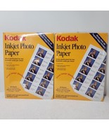 2x Kodak Inkjet Photo Paper Perforated For 10 Business Cards 20 Sheets 2... - $14.84