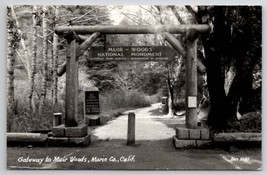 Gateway To Muir Woods Marin Co California CA RPPC Postcard X21 - £6.35 GBP
