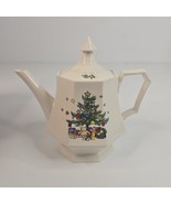 Vintage Nikko Christmastime Tea Pot with Lid Octagon Made in Japan NOB - $68.94 CAD