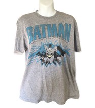 Batman (DC Comics) Mens T-Shirt - Flying Punch Under Blue name Image Siz... - £11.20 GBP