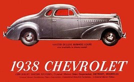 1938 Chevrolet Master DeLuxe Business Coupe - Promotional Advertising Poster - £26.37 GBP