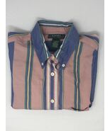Ralph Lauren Women’s pink,blue, green stripe long sleeve button down Siz... - $31.10 CAD