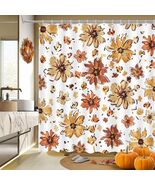 Cortina de ducha de otoño con hojas y flores, 72&quot; W x 72&quot; L (Pack de 1),... - $454.30 MXN