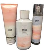 Amber Blush Bath &amp; Body Works 3 Pc Set Body Wash, Mist &amp; Cream NEW Disco... - $36.99