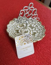 Cynthia Rowley New York Enamel on Metal Flower Heart Tree Ring Jewelry Dish - $12.86