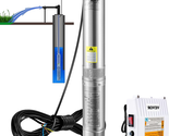 Deep Well Submersible Pump, 1.5HP 115V/60Hz, 37Gpm 276Ft Head, with 33Ft... - $290.86