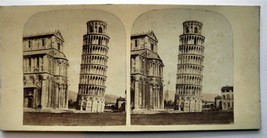 Leaning Tower Pisa Stereoview c1860 Marked #143 - $11.40