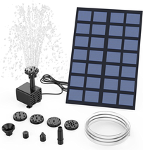 Solar Fountain Pump with Panel - Amztime 2.5W DIY Solar Water Pump Kit with 6 No - £20.29 GBP