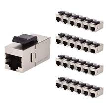 (25 Pack) Cat6 Coupler Rj45 Cat6 Shielded Coupler ,Ethernet Coupler, Fem... - £43.10 GBP