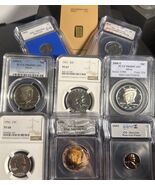 Lot Of Coins, JFK, Franklin, Washington, Lincoln, Oh Yeah, And 1/2g Of G... - $6,413.04 MXN