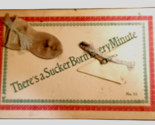 Sucker Born Every Minute Pacifier Diaper Pin Add On Applique DB Postcard N7 - $11.83