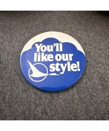 Vintage Republic Airlines Button Herman The Duck  &quot;You&#39;ll Like Our Style... - $342.52 MXN