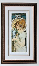 &quot;Feather&quot; 1899, Alphonse Mucha Signed LE No.207/475 Giclée Framed - £3,009.76 GBP
