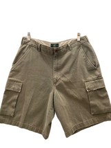 Vintage Club Room Men&#39;s Size 33 Cargo Shorts Summer Olive Army Green Minor Fray - £10.17 GBP