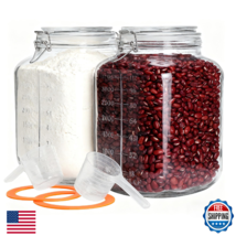 PUSCRIENO 2 Pack 1.1 Gallon Square Super Wide Mouth Airtight Glass Stora... - $57.33