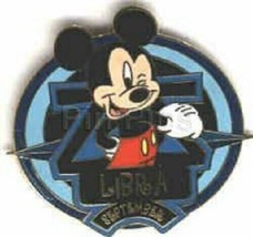 Disney Limited Edition 5000 Zodiac POM Series September Libra Mickey Mouse pin - £7.27 GBP