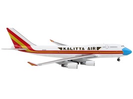 Boeing 747-400F Commercial Aircraft &quot;Kalitta Air&quot; White with Stripes &quot;Mask&quot; Liv - £64.13 GBP