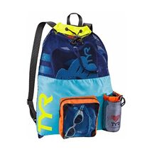 TYR Big Mesh Mummy Backpack Mesh Bag - Blue/Yellow, No Size  - $64.00
