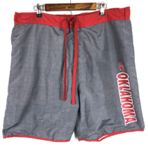 OU Swim Trunks Shorts XL Mens Oklahoma University Sooners Gray Red White - £44.14 GBP