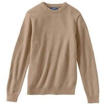 Mens Sweater Croft &amp; Barrow Tan Brown Long Sleeve Crewneck Heavy Knit $4... - £17.05 GBP