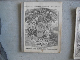 Vintage 1925 Agricultural Almanac by John Baer&#39;s Sons - $15.84