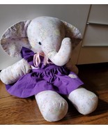 Handmade Floral Plush Toy Cloth stuffed  Elephant&quot; w/ Removable Clothes ... - £36.74 GBP
