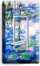 Water Lilies Claude Monet Painting Single Gfi Light Switch Wall Plate Room Decor - £8.96 GBP
