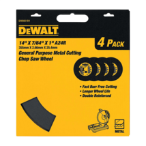 DeWalt 14&quot;X7/64&quot;X1&quot; HP CHOP SAW WHL 4PK - $3,530.70 MXN