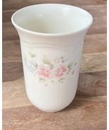 Pfaltzgraff Tea Rose Stoneware Utensil Holder Vase USA 6.5&quot;  - $262.10 MXN